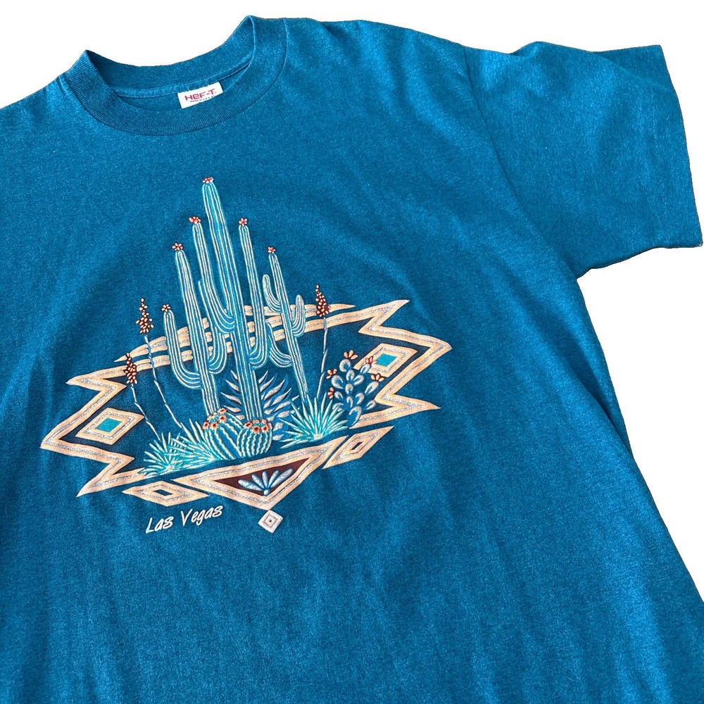 Vintage Las Vegas Cactus Aztec Shirt size XL Southwest Desert Graphic souviner